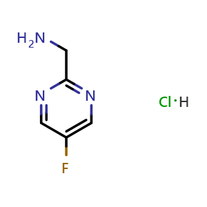Chemical structure of (5-Fluoropyrimidin-2-yl)methanamine hydrochloride , CAS 1314394-77-8, AChemBlock L14273