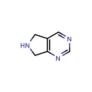 Chemical structure of 5H,6H,7H-Pyrrolo[3,4-d]pyrimidine , CAS 53493-80-4, AChemBlock L14289