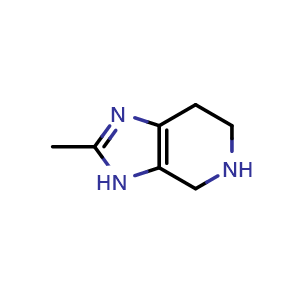 Chemical structure of 2-Methyl-3H,4H,5H,6H,7H-imidazo[4,5-c]pyridine , CAS 774178-09-5, AChemBlock L14335