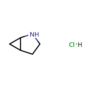 Chemical structure of 2-Azabicyclo[3.1.0]hexane hydrochloride , CAS 841302-37-2, AChemBlock L14349