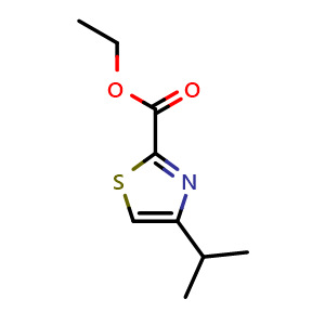 Chemical structure of Ethyl 4-isopropylthiazole-2-carboxylate , CAS 156589-82-1, AChemBlock L14359