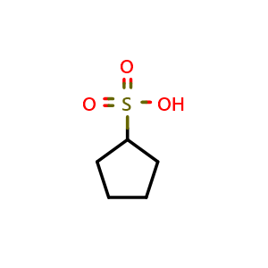 Chemical structure of Cyclopentanesulfonic acid , CAS 19247-73-5, AChemBlock L14360