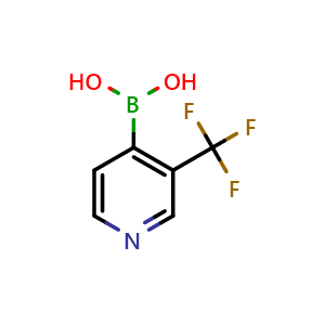 Chemical structure of [3-(Trifluoromethyl)pyridin-4-yl]boronic acid , CAS 1204334-17-7, AChemBlock L14415