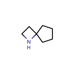Chemical structure of 1-Azaspiro[3.4]octane , CAS 57174-62-6, AChemBlock L14449