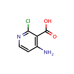 Chemical structure of 4-Amino-2-chloropyridine-3-carboxylic acid , CAS 1018678-38-0, AChemBlock L14459