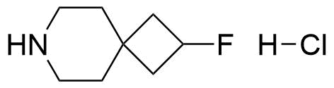 Chemical structure of 2-Fluoro-7-azaspiro[3.5]nonane hydrochloride , CAS 1993157-21-3, AChemBlock L14517