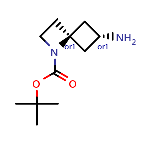 Chemical structure of trans-6-amino-1-boc-1-azaspiro[3.3]heptane , CAS 1638769-04-6, AChemBlock L14574
