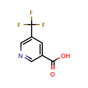 Chemical structure of 5-(trifluoromethyl)pyridine-3-carboxylic acid , CAS 131747-40-5, AChemBlock L14608