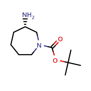 Chemical structure of tert-butyl (3S)-3-aminoazepane-1-carboxylate , CAS 625471-04-7, AChemBlock L14611