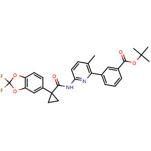 tert-butyl 3-(6-(1-(2,2-difluorobenzo[d][1,3]dioxol-5-yl)cyclopropanecarboxamido)-3-methylpyridin-2-yl)benzoate