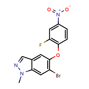 6-bromo-5-(2-fluoro-4-nitrophenoxy)-1-methyl-1H-indazole