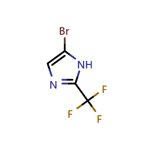Chemical structure of 5-Bromo-2-(trifluoromethyl)-1H-imidazole , CAS 219534-98-2, AChemBlock L14642