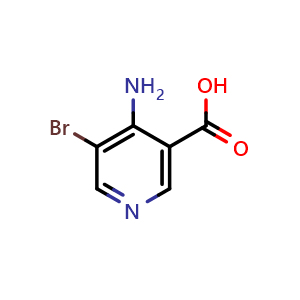 Chemical structure of 4-amino-5-bromopyridine-3-carboxylic acid , CAS 52834-08-9, AChemBlock L14675