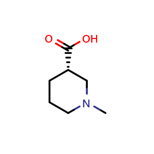 Chemical structure of (3S)-1-methylpiperidine-3-carboxylic acid , CAS 145678-68-8, AChemBlock L14829