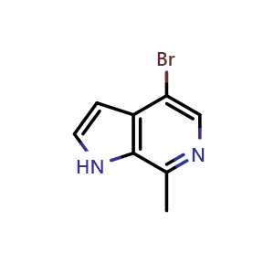 Chemical structure of 4-bromo-7-methyl-1H-Pyrrolo[2,3-c]pyridine , CAS 1257294-43-1, AChemBlock L14831