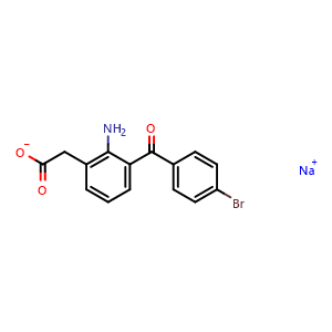 Chemical structure of Bromfenac sodium , CAS 91714-93-1, AChemBlock L14971