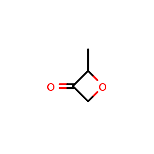 Chemical structure of 2-methyloxetan-3-one , CAS 87385-83-9, AChemBlock L18036