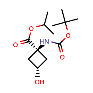 propan-2-yl -1-{[(tert-butoxy)carbonyl]amino}-3-hydroxycyclobutane-1-carboxylate,trans-