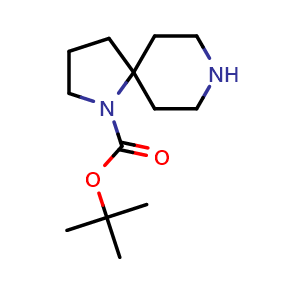 Chemical structure of tert-butyl 1,8-diazaspiro[4.5]decane-1-carboxylate , CAS 885279-92-5, AChemBlock L18095