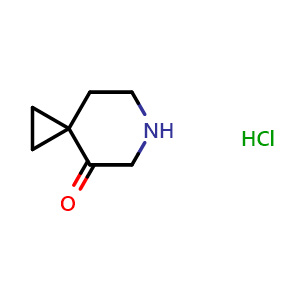 Chemical structure of 6-azaspiro[2.5]octan-4-one hydrochloride , CAS 1408076-12-9, AChemBlock L18144