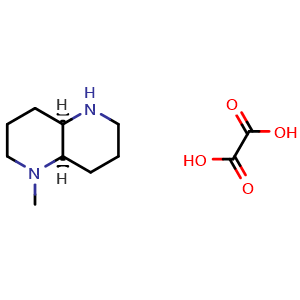Chemical structure of (4aR,8aR)-rel-1-methyl-decahydro-1,5-naphthyridine; oxalic acid , CAS 2007919-59-5, AChemBlock L18157
