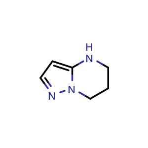 Chemical structure of 4H,5H,6H,7H-pyrazolo[1,5-a]pyrimidine , CAS 126352-69-0, AChemBlock L18186