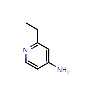 Chemical structure of 2-ethylpyridin-4-amine , CAS 50826-64-7, AChemBlock L18226
