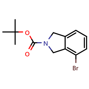 Chemical structure of tert-butyl 4-bromo-2,3-dihydro-1H-isoindole-2-carboxylate , CAS 1035235-27-8, AChemBlock L18233