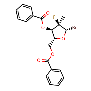 ((2R,3R,4R)-3-(benzoyloxy)-5-bromo-4-fluoro-4-methyltetrahydrofuran-2-yl)methyl benzoate
