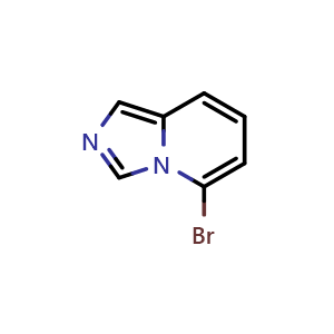 Chemical structure of 5-bromoimidazo[1,5-a]pyridine , CAS 885275-77-4, AChemBlock L18298