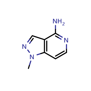 Chemical structure of 1-methyl-1H-pyrazolo[4,3-c]pyridin-4-amine , CAS 494767-19-0, AChemBlock L18312