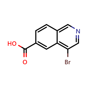 Chemical structure of 4-bromoisoquinoline-6-carboxylic acid , CAS 1637280-23-9, AChemBlock L18337