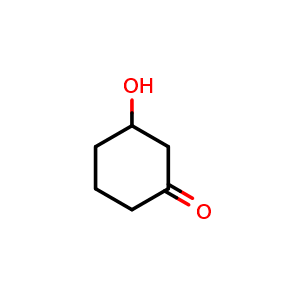 Chemical structure of 3-hydroxycyclohexan-1-one , CAS 823-19-8, AChemBlock L18346