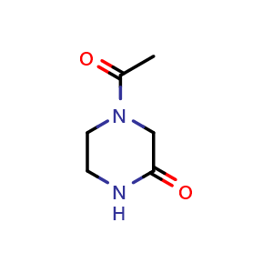 Chemical structure of 4-acetylpiperazin-2-one , CAS 17796-61-1, AChemBlock L18350
