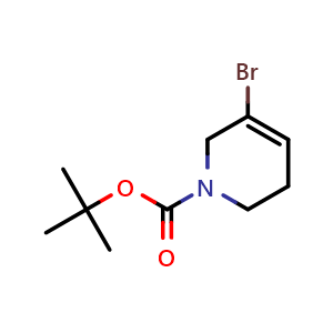 Chemical structure of tert-butyl 5-bromo-1,2,3,6-tetrahydropyridine-1-carboxylate , CAS 1415841-82-5, AChemBlock L18376
