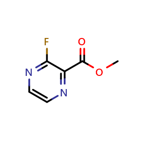 Chemical structure of methyl 3-fluoropyrazine-2-carboxylate , CAS 1261487-49-3, AChemBlock L18388