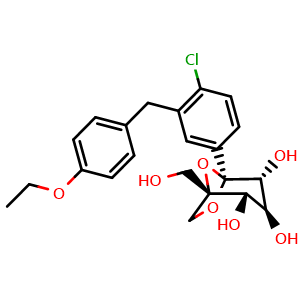 Chemical structure of Ertugliflozin , CAS 1210344-57-2, AChemBlock L18521