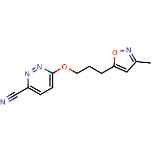 6-[3-(3-methylisoxazol-5-yl)propoxy]pyridazine-3-carbonitrile