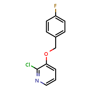 Chemical structure of 2-Chloro-3-[(4-fluorobenzyl)oxy]pyridine , CAS 1105190-73-5, AChemBlock L18546