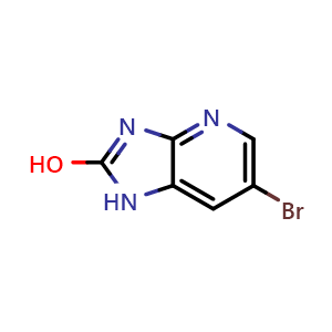 Chemical structure of 6-Bromo-1H-imidazo[4,5-b]pyridin-2-ol , CAS 148038-83-9, AChemBlock L18549