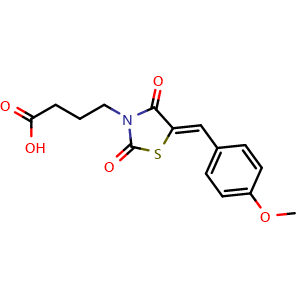 4-[(5Z)-5-(4-Methoxybenzylidene)-2,4-dioxo-1,3-thiazolidin-3-yl]butanoic acid