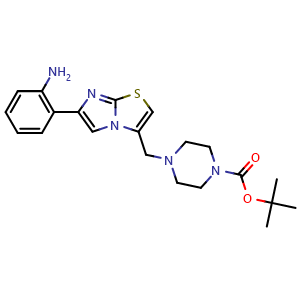 tert-butyl 4-{[6-(2-aminophenyl)imidazo[2,1-b][1,3]thiazol-3-yl]methyl}piperazine-1-carboxylate