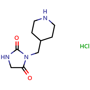 3-(piperidin-4-ylmethyl)imidazolidine-2,4-dione hydrochloride