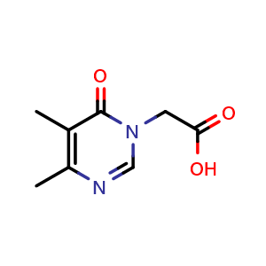 Chemical structure of (4,5-dimethyl-6-oxopyrimidin-1(6H)-yl)acetic acid , CAS 1216060-16-0, AChemBlock L18639