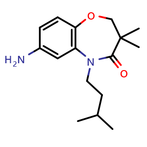 7-amino-3,3-dimethyl-5-(3-methylbutyl)-2,3-dihydro-1,5-benzoxazepin-4(5H)-one