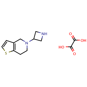 Chemical structure of 5-(azetidin-3-yl)-4,5,6,7-tetrahydrothieno[3,2-c]pyridine oxalate , CAS 2068152-48-5, AChemBlock L18689