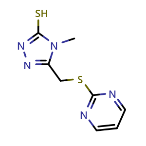 4-methyl-5-[(pyrimidin-2-ylthio)methyl]-4{H}-1,2,4-triazole-3-thiol