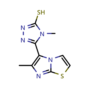 4-methyl-5-(6-methylimidazo[2,1-b][1,3]thiazol-5-yl)-4H-1,2,4-triazole-3-thiol