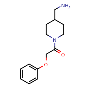 Chemical structure of {[1-(phenoxyacetyl)piperidin-4-yl]methyl}amine , CAS 1018507-00-0, AChemBlock L18727