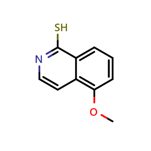 Chemical structure of 5-methoxyisoquinoline-1-thiol , CAS 1204296-52-5, AChemBlock L18753